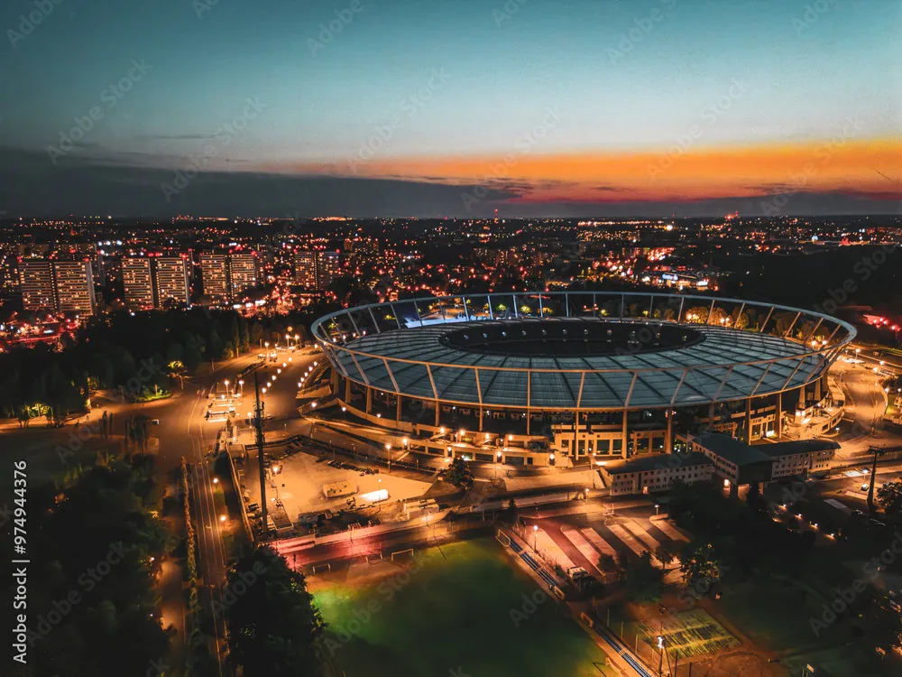 Stadion w Chorzowie na płótnie