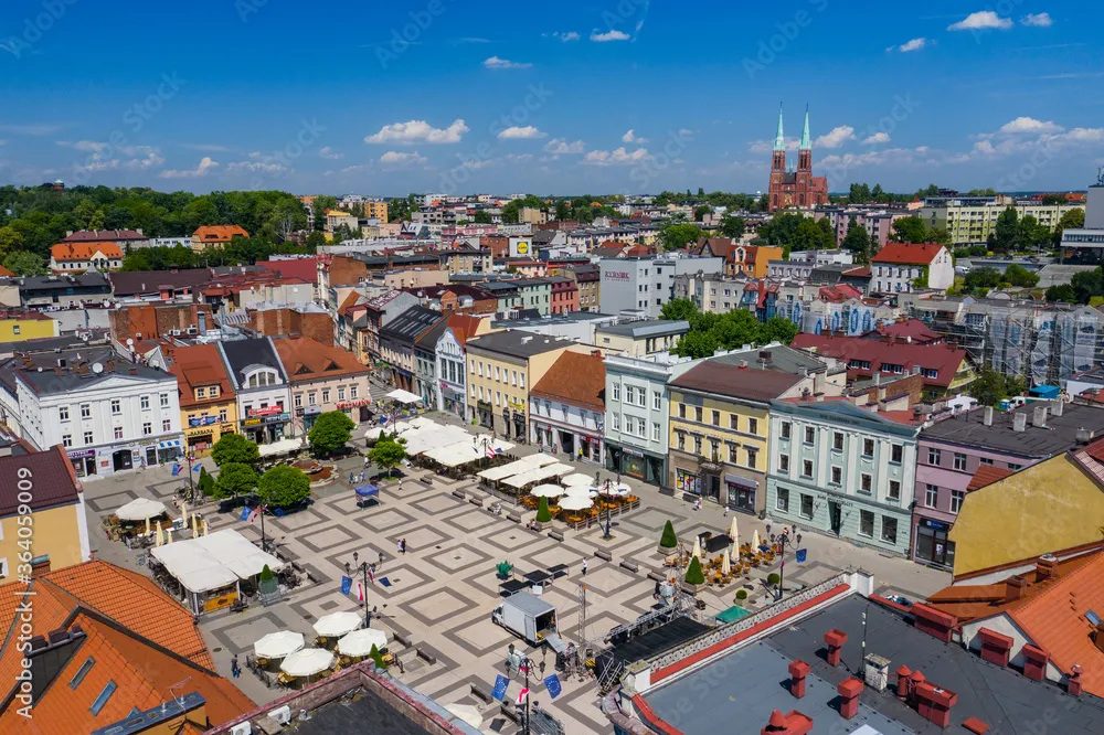 Panorama Rybnika dekoracja na płótnie