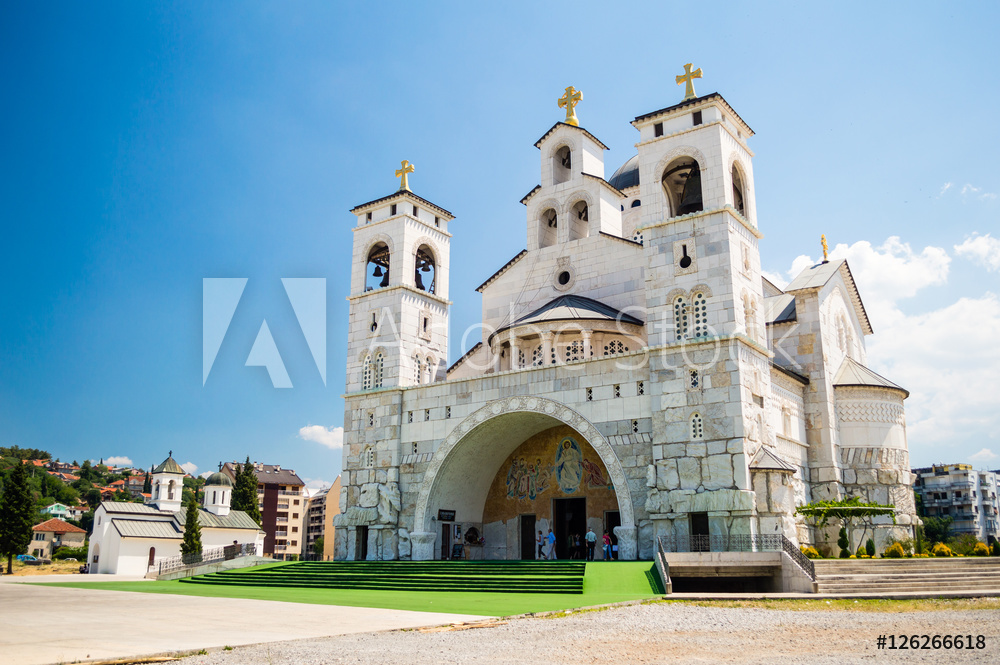 Obraz na płótnie Katedra Zmartwychwstania Pańskiego w Podgoricy, Czarnogóra | fotoobraz w salonie