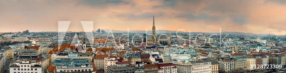 Obraz na płótnie vienna city panorama austria w salonie