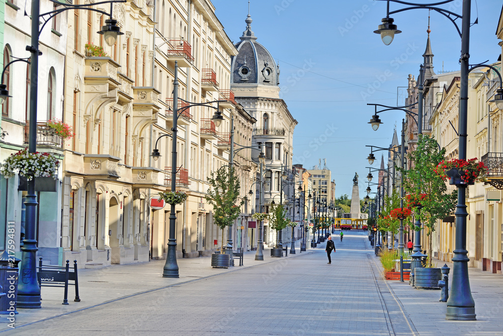 Obraz na płótnie – Ulica Piotrkowska w Łodzi