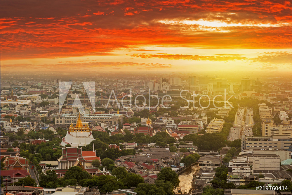 Obraz na płótnie Panorama Bangkoku | fotoobraz w salonie