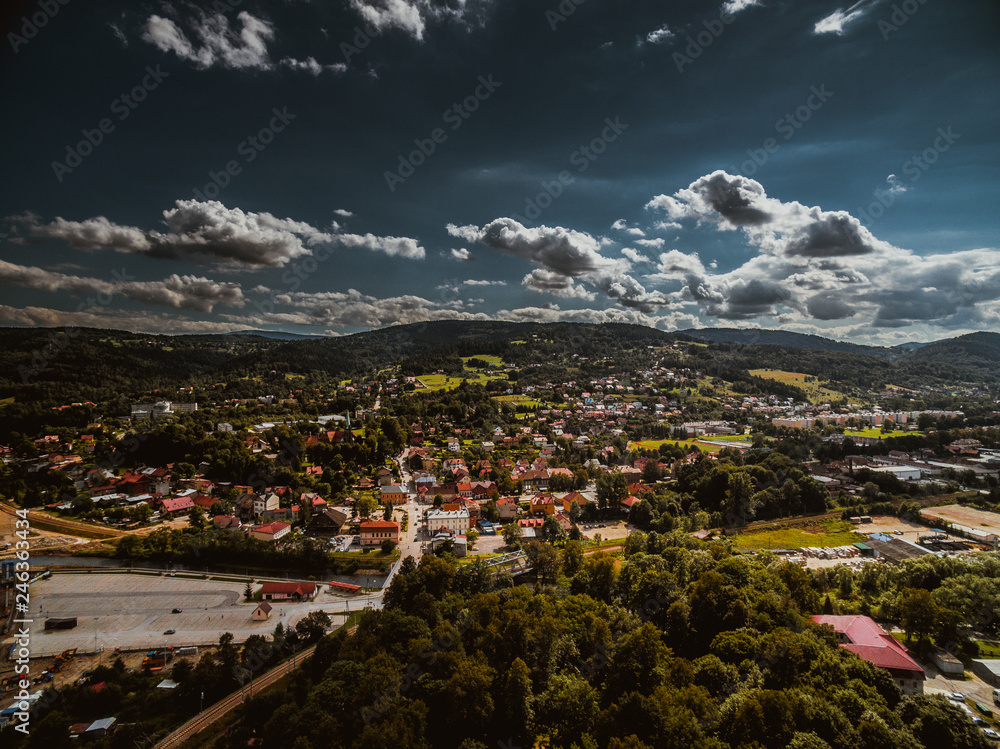 Sucha Beskidzka panorama