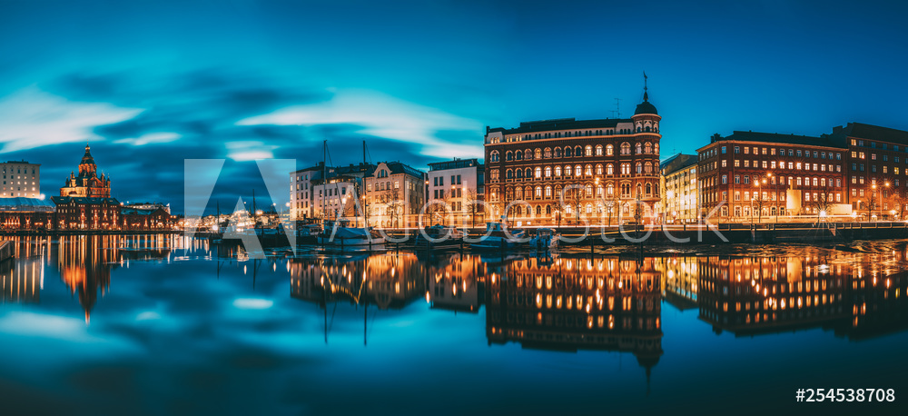 Obraz na płótnie Panorama Uspenski Helsinki | Obraz na płótnie w salonie