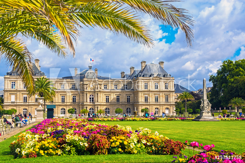 pałac z ogrodami w Luksemburgu | fotoobraz