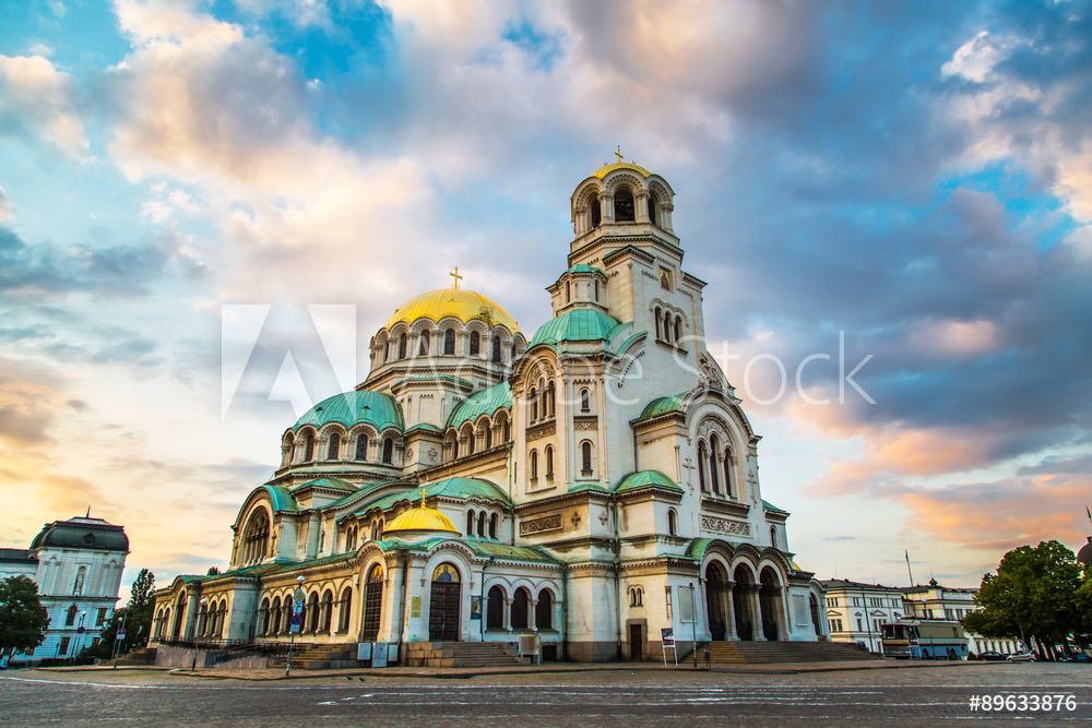 Obraz na płótnie Katedra św. Aleksandra Newskiego w Sofii, Bułgaria | fotoobraz w salonie