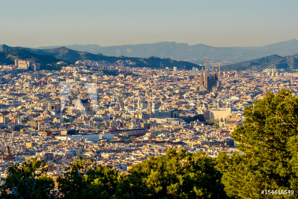 Obraz na płótnie Barcelona panorama miasta | fotoobraz w salonie